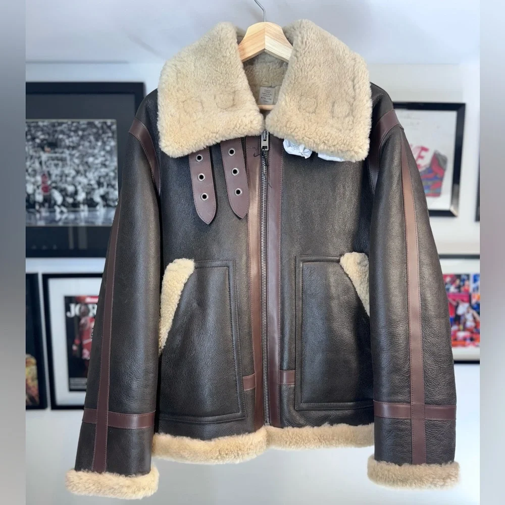 Coach Shearling Aviator Bomber Jacket - Picture 4 of 11